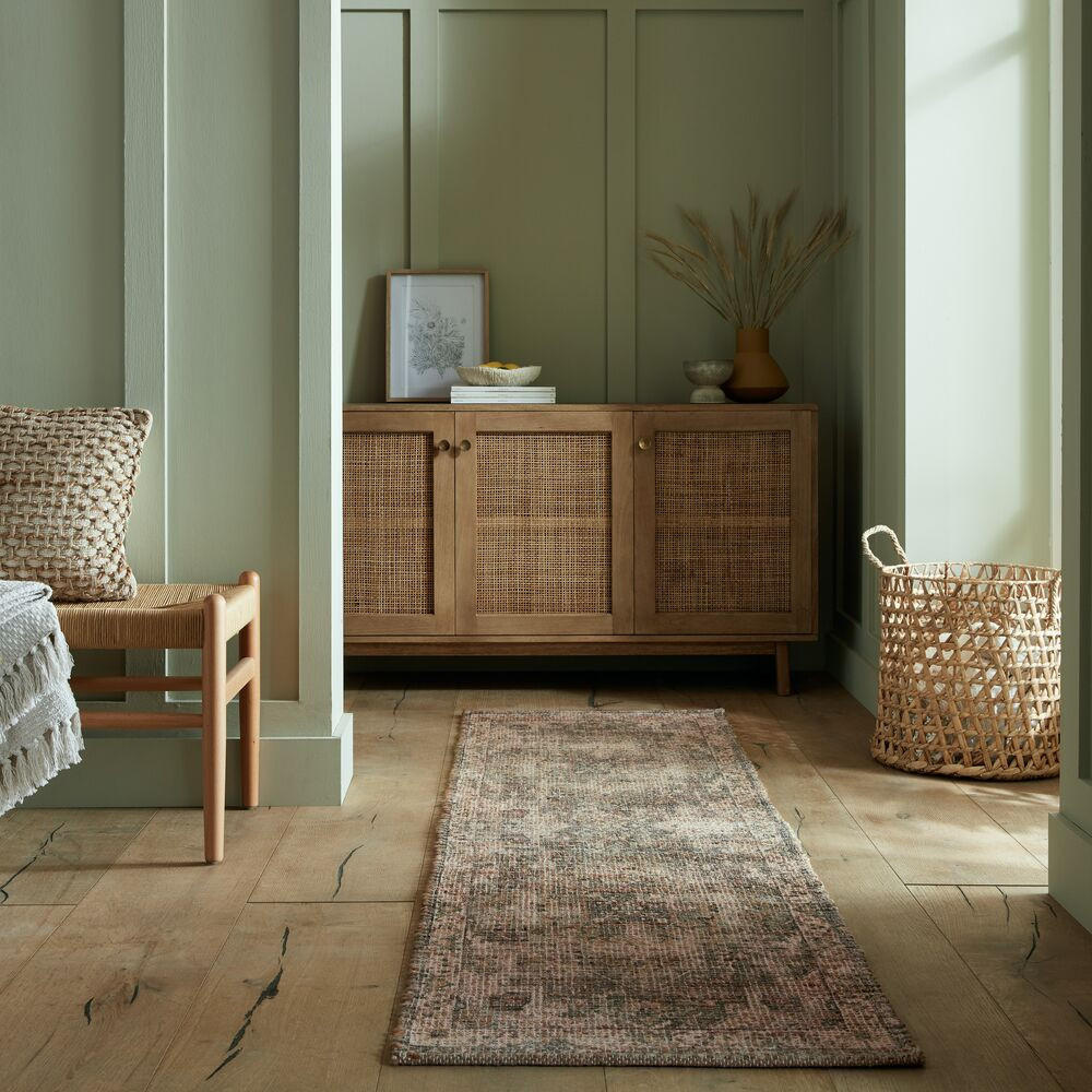 TEPPICH Jute Vintage-Design, robust DEEPE, Braun-Grün 60x230 cm - Braun, Textil (60/230cm) - KADIMA DESIGN