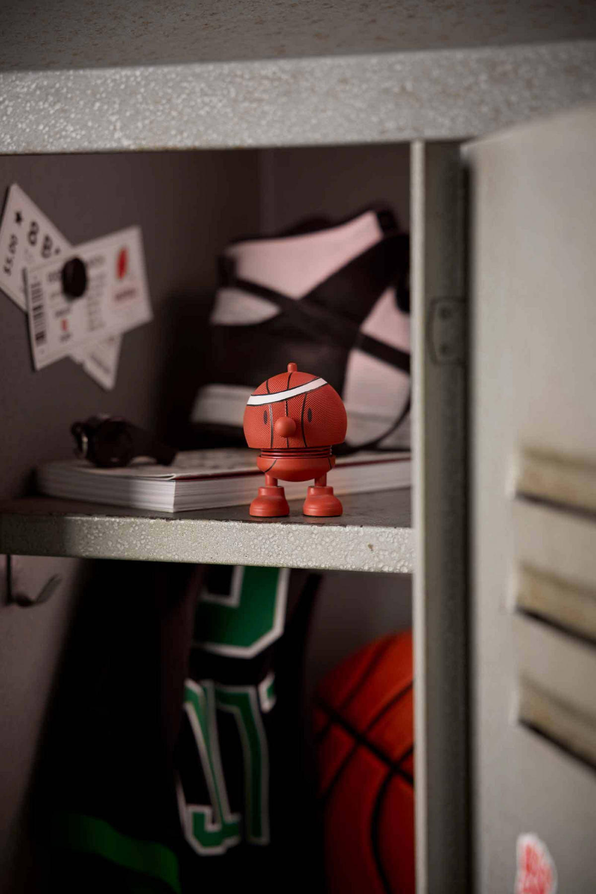 DEKOFIGUR Bumble S Basketball orange 7,6 cm - Orange, Kunststoff/Metall (5.8/7.6/4.5cm) - Hoptimist
