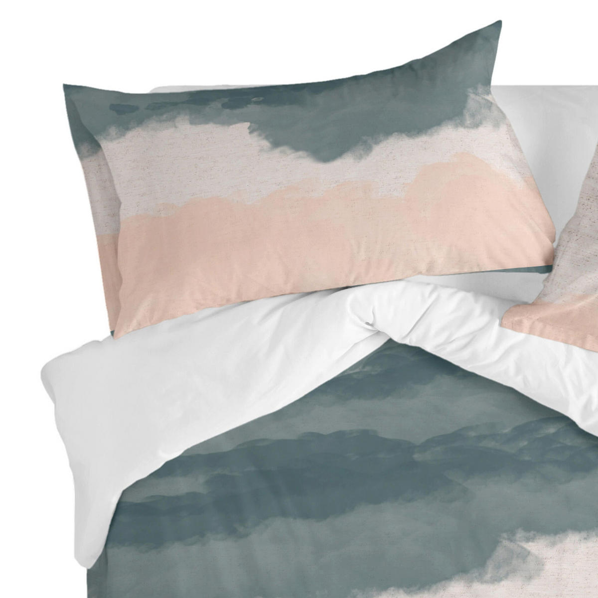 KISSENBEZUG seaside 80x80 cm mehrfarbig - Multicolor, Textil (80/80cm) - Happy Friday