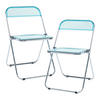 KLAPPSTUHL-SET Pornainen 2 TLG. - Hellblau, Kunststoff/Metall (46/74/47cm) - [en.casa]