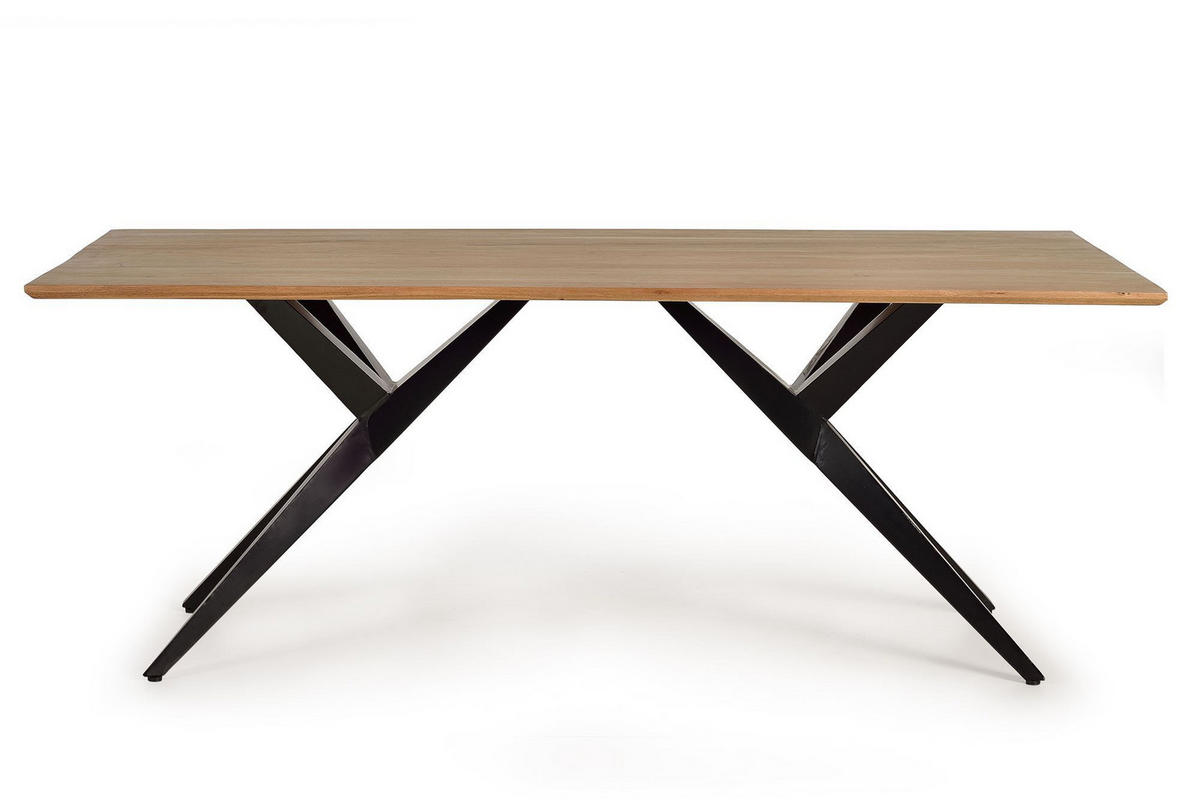 ESSTISCH aus Akazienholz und Metall - Braun, Holz (180/90/76cm) - Giner y Colomer