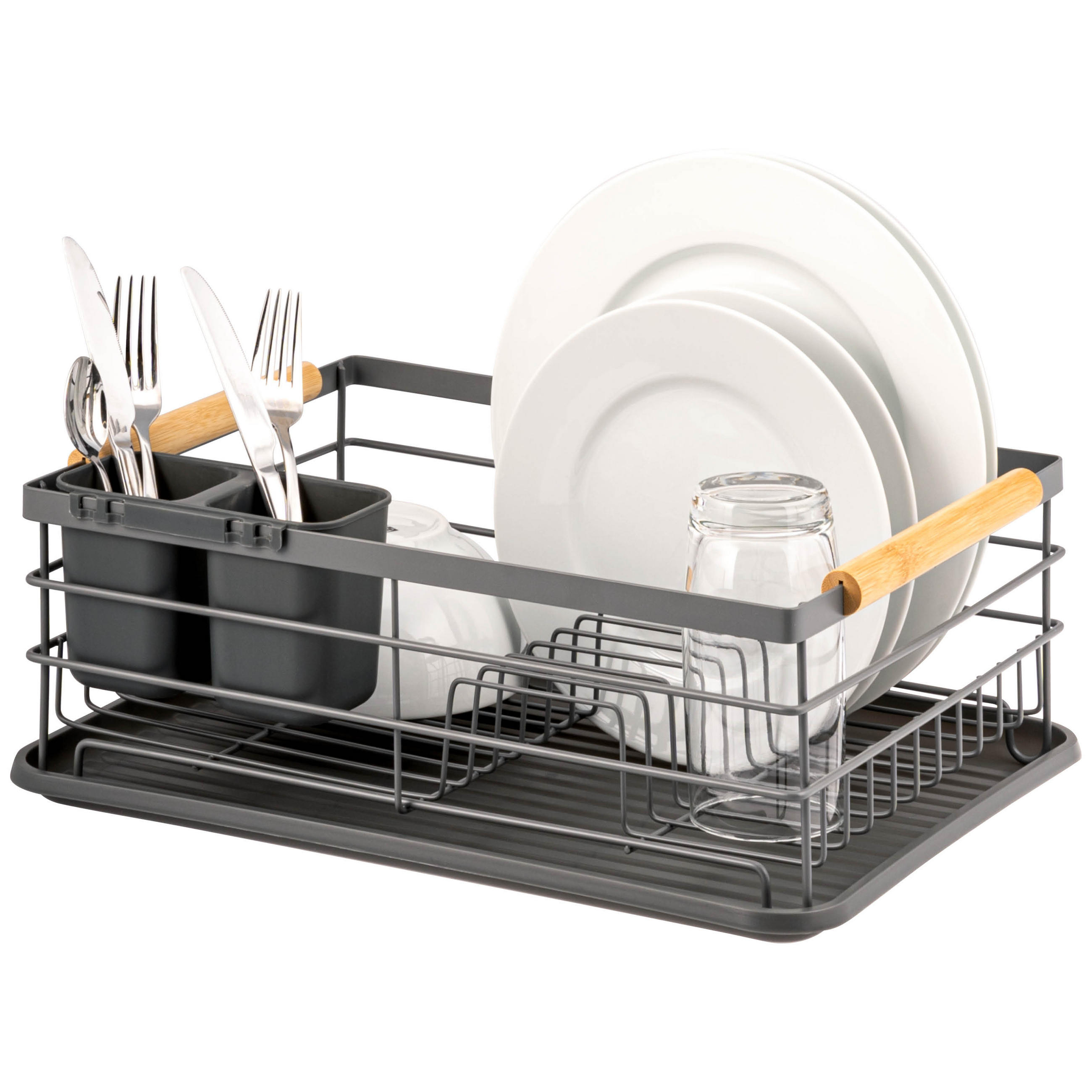 ABTROPFGESTELL, Metall, grau - Grau, Metall (43/15.5/32cm) - eluno