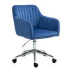 SCHREIBTISCHSTUHL OLIVER Blau - Blau/Silberfarben, Textil/Metall (55/85/53cm) - SVITA