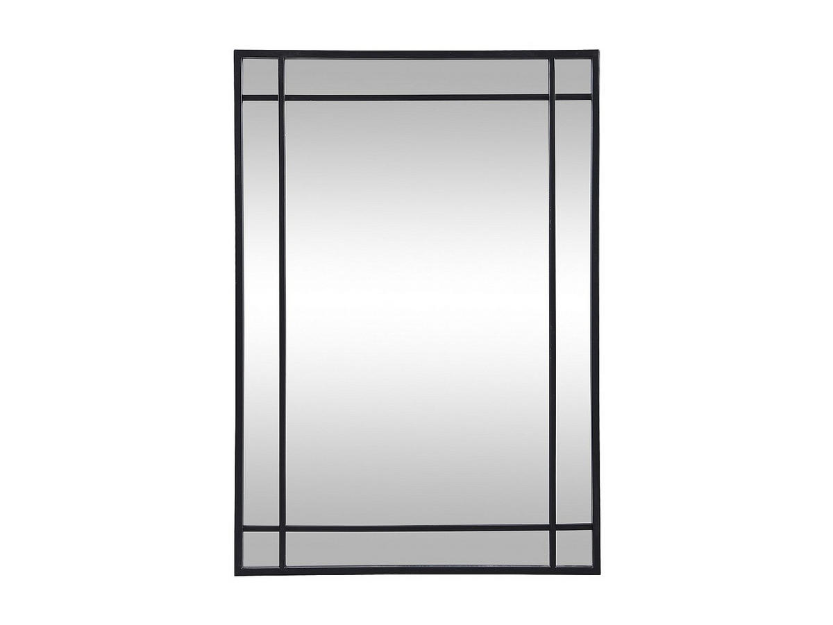 SPIEGEL Industriell - 60 x 86,5 cm - Metall - Schwarz - HISAE - Schwarz, Metall (60/86.5/2cm) - Vente-Unique