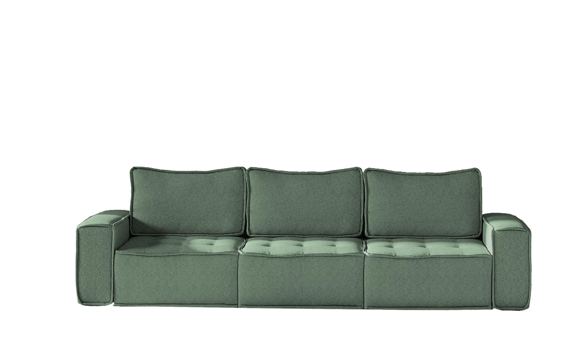 SOFA Sande In Raven - Grün, Holzwerkstoff/Textil (292/85/90cm) - Fun Möbel