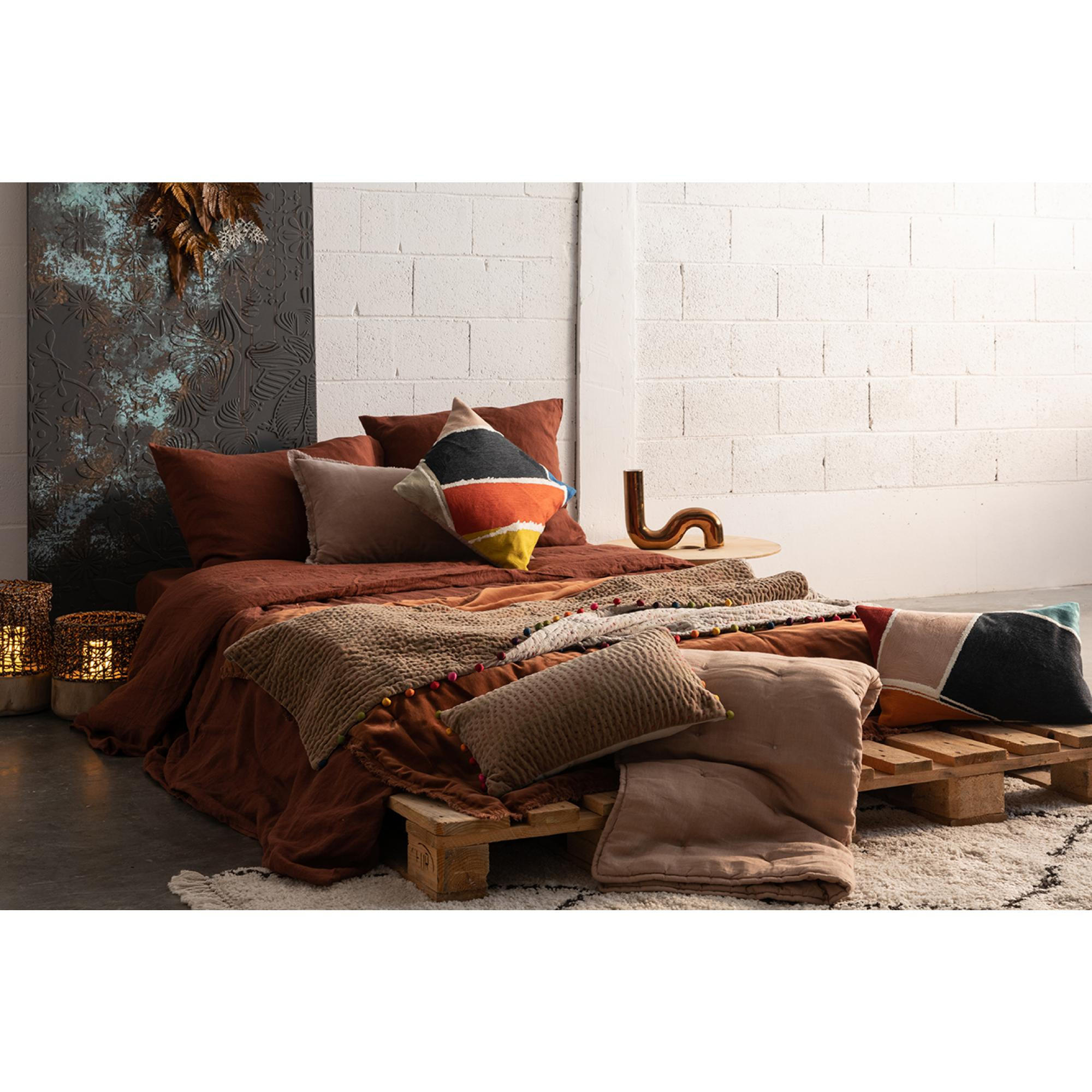 BETTÜBERWURF Zeff sandfarbe 180 x 260 cm - Hellgelb, Textil (180/260cm) - Vivaraise