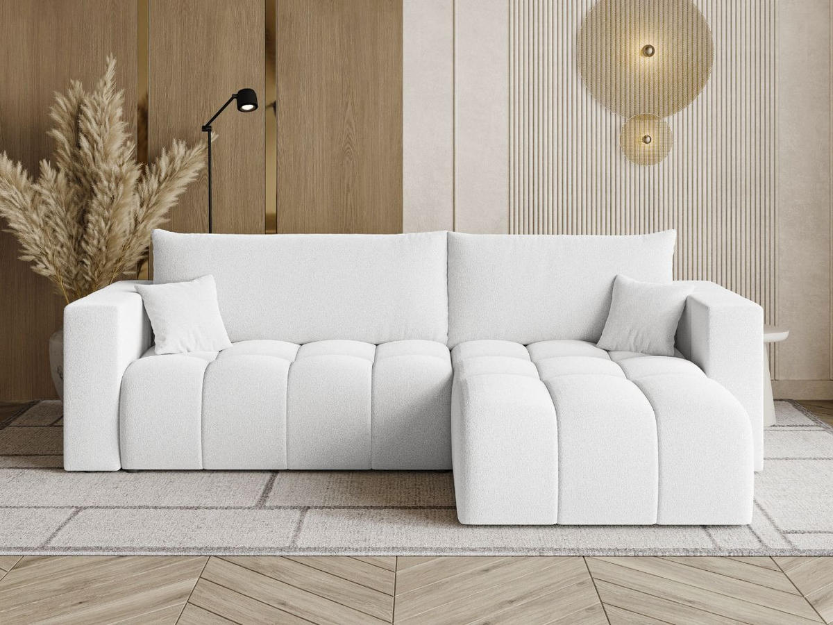 ECKSOFA Neva Weiß - Weiß, Holz/Textil (280/170cm) - Graingold
