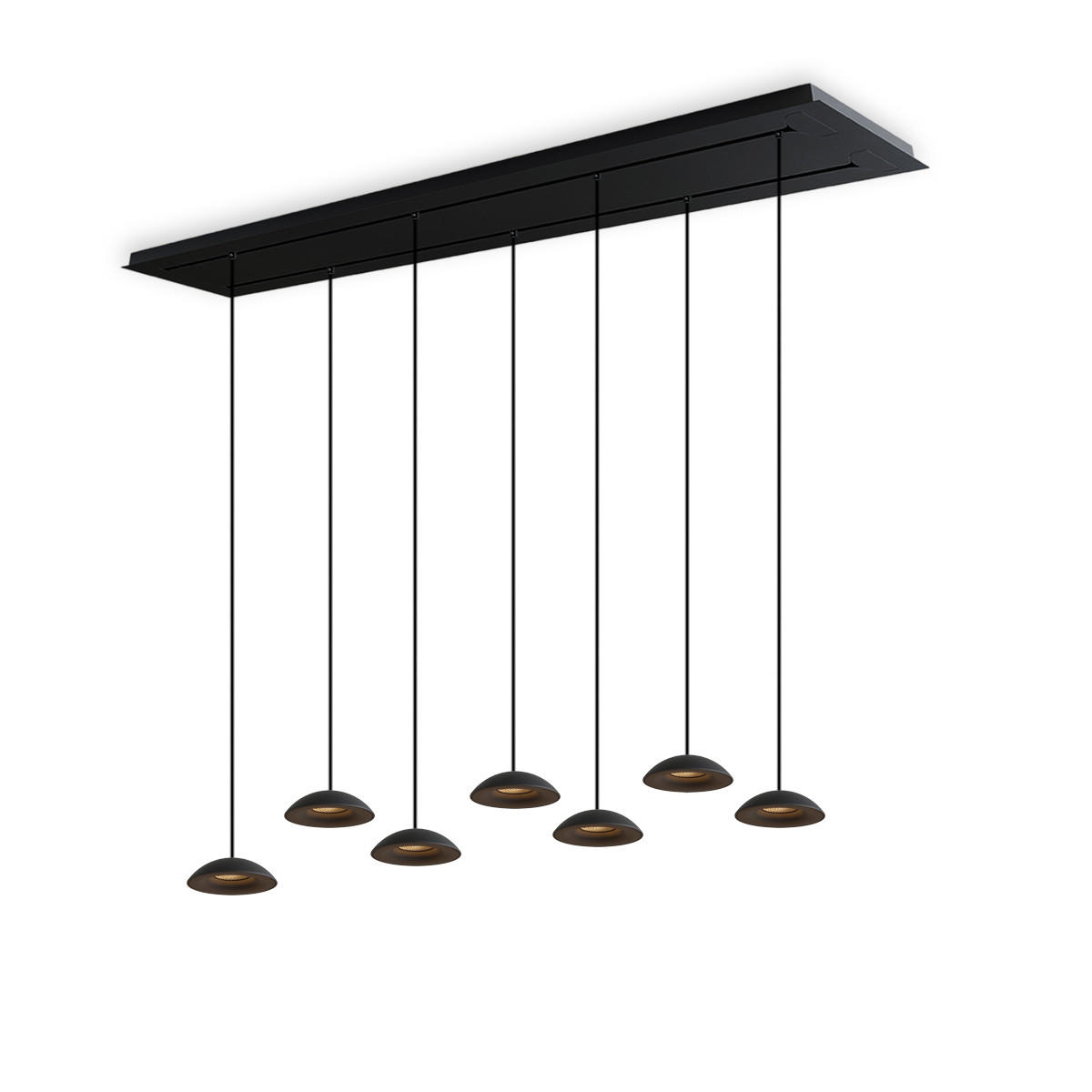s.luce Led-Hängeleuchte Schwarz 11x3.2x11 cm