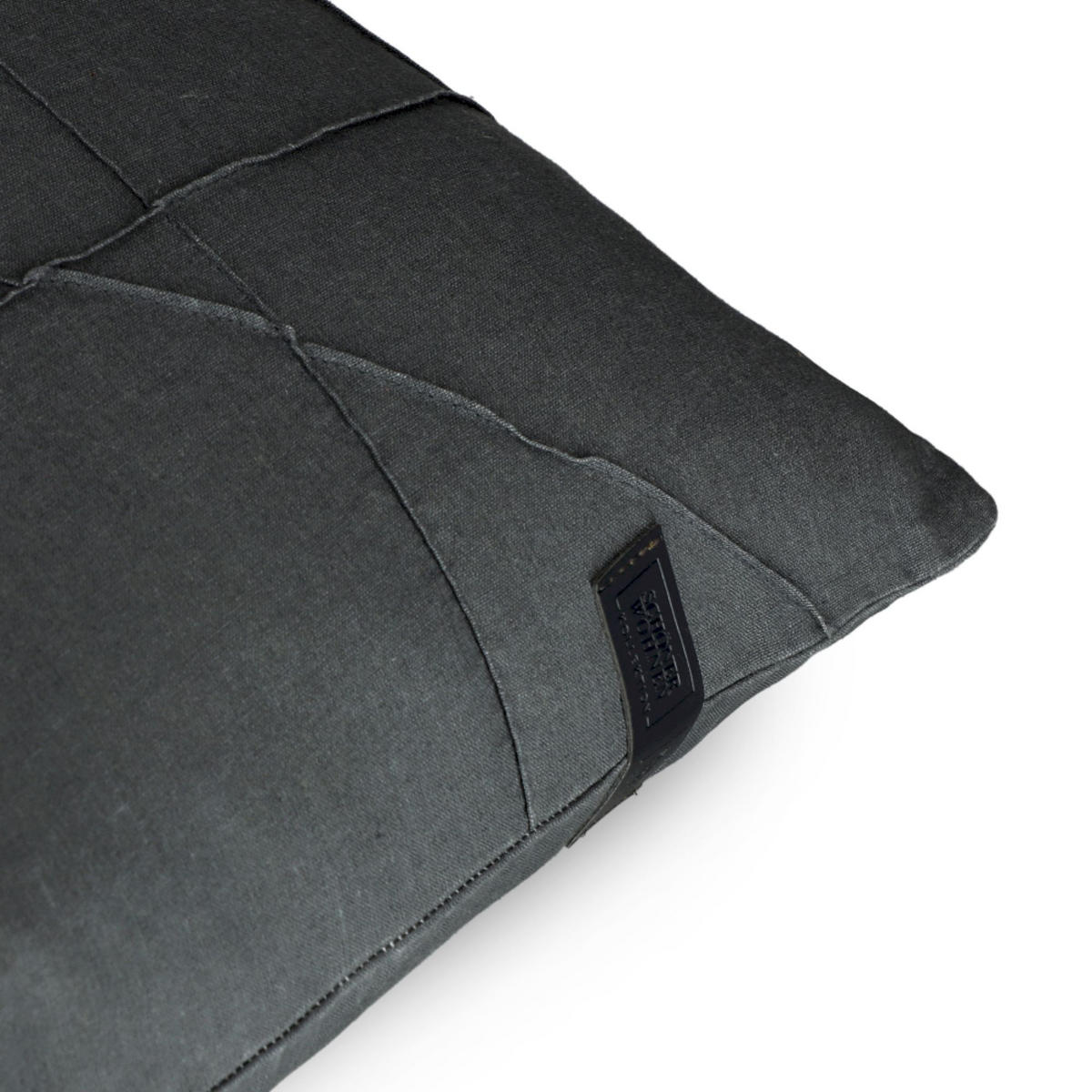 ZIERKISSENHÜLLE PLEAT - Anthrazit, Textil (45/45cm) - Schöner Wohnen
