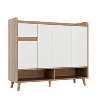 SCHUHSCHRANK DE-37889 mit 4 Türen und 1 Schublade Holzfarbe - Naturfarben, Holzwerkstoff (120/99/35cm) - ComfortXL