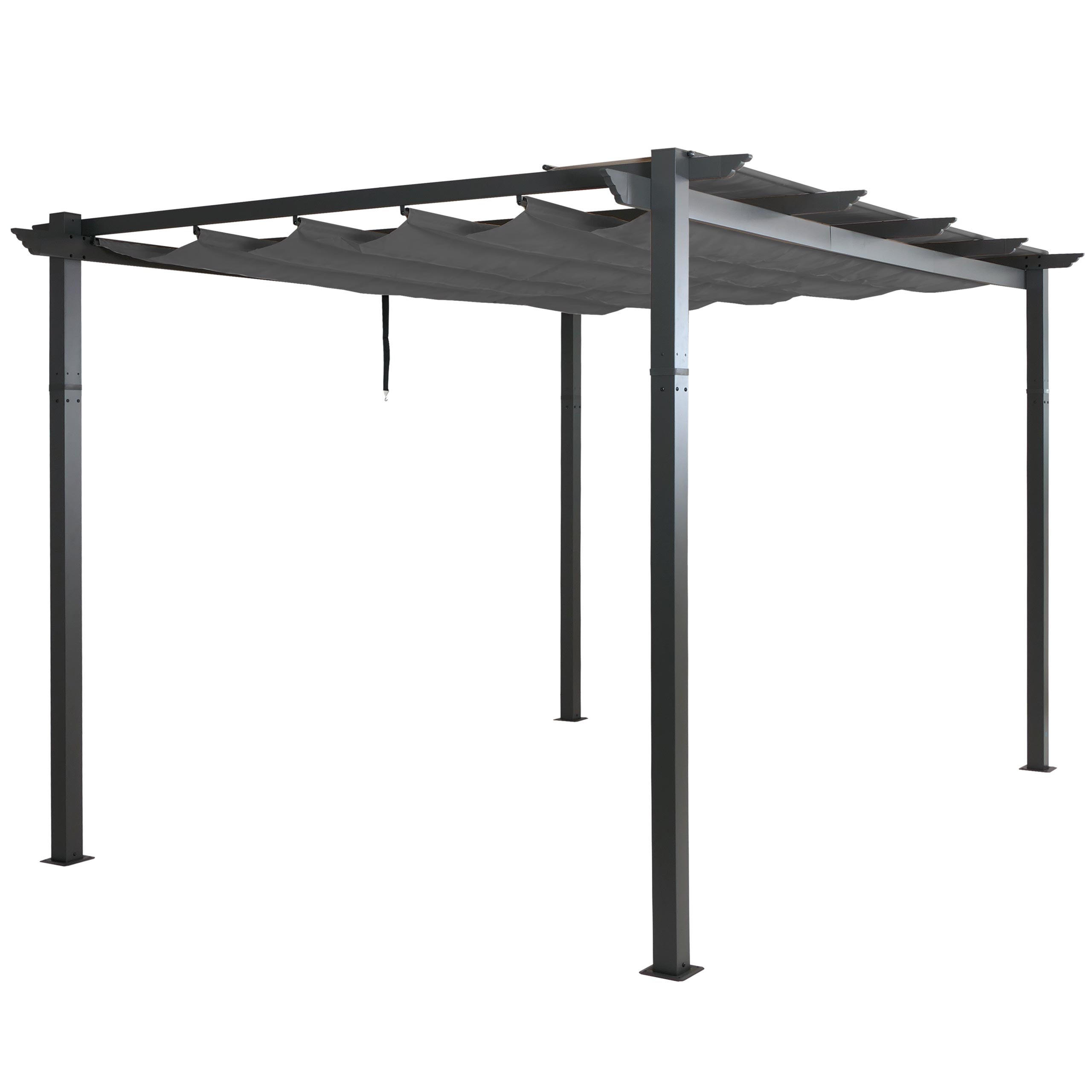 PERGOLA Aluminium 4x3m Anthrazit - Anthrazit, Metall (400/240/300cm) - BERLINLODGE