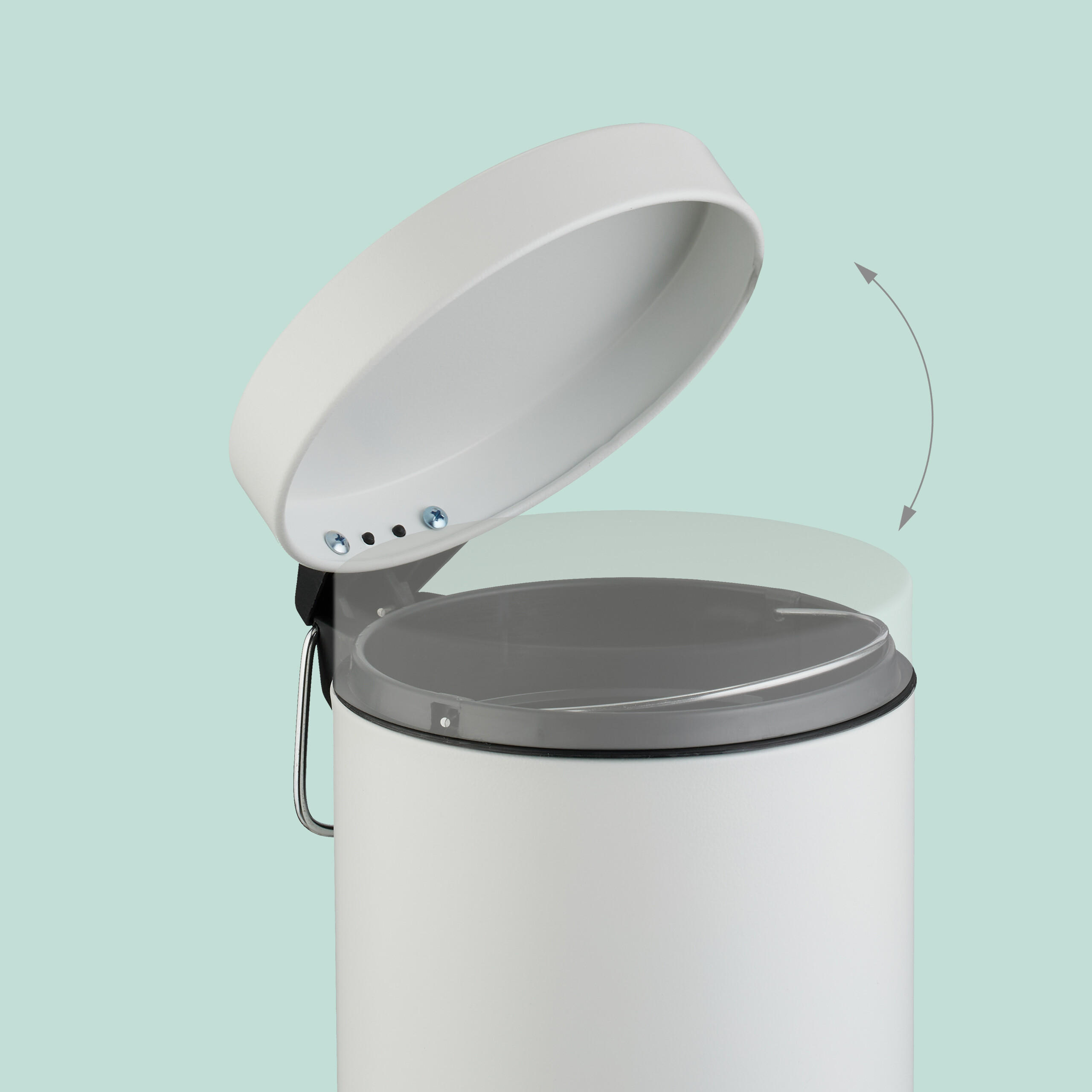 KOSMETIKEIMER - Weiß, Kunststoff/Metall (17/25/23cm) - Relaxdays