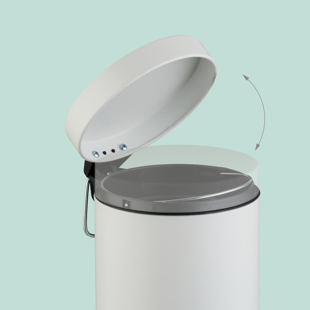 KOSMETIKEIMER - Weiß, Kunststoff/Metall (17/25/23cm) - Relaxdays