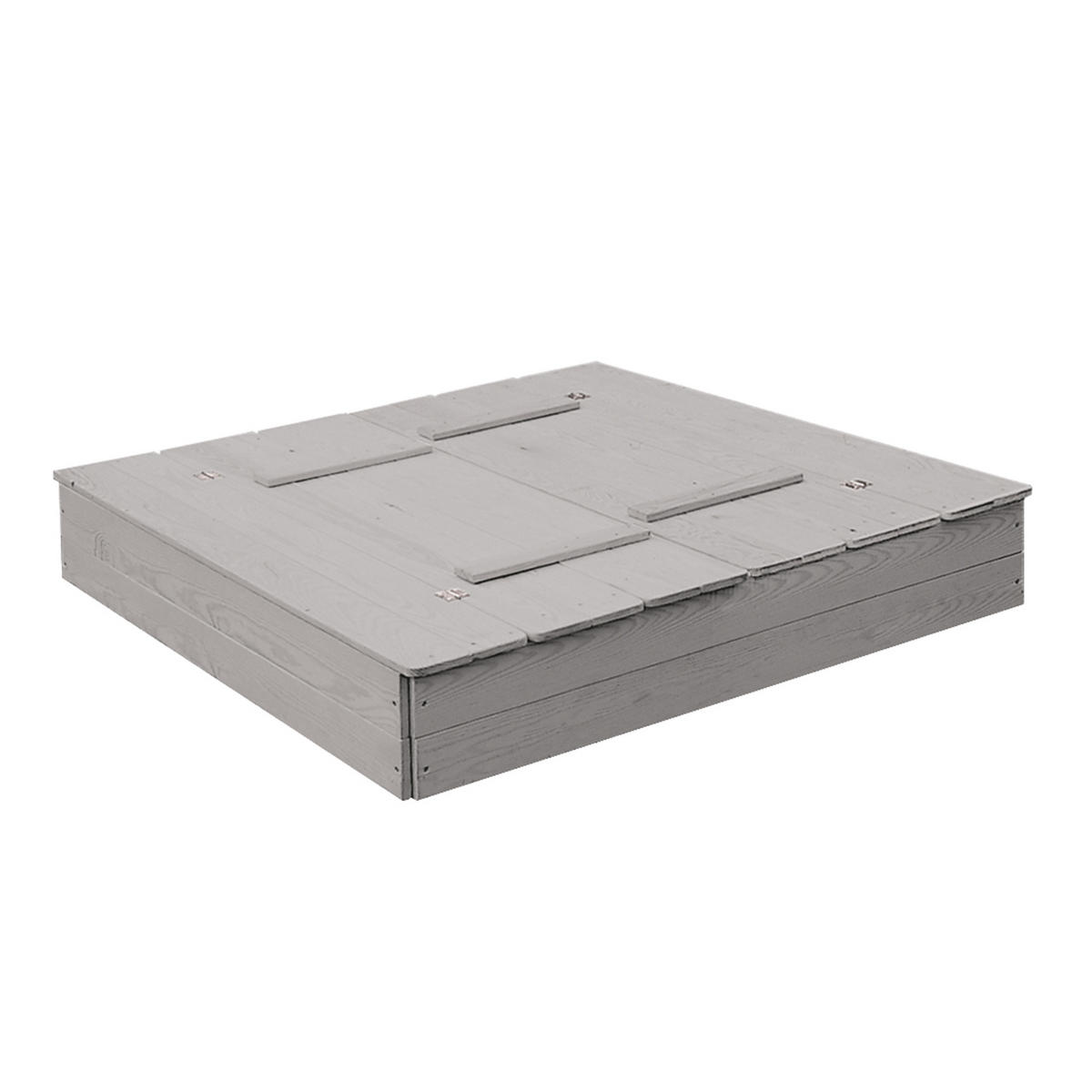 SANDKASTEN aufklappbare Sitzbank grau - Grau, Holz (123.5/127/21.5cm) - Roba