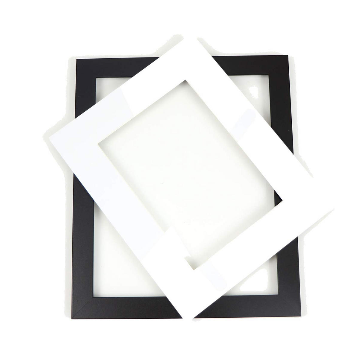 RAHMEN Set mit 10 aus MDF und Acrylglas Schutz und Aussteller für Fotografien, Bilder, Poster, Gemälde Farbe Schwarz 20x25, 13x18, 10x15 cm - Schwarz, Holz (20/3/25cm) - Nacnic