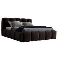 POLSTERBETT SONIC mit Matratze H2 180x200 Dunkelbraun - Dunkelbraun, Textil (180/200cm) - A&J MöbelLand