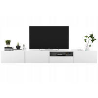 TV-LOWBOARD 2-er Set Enjoy Weiß Matt Schublade 120 cm - Weiß, Holzwerkstoff (240/30/35cm) - Meble Lindner