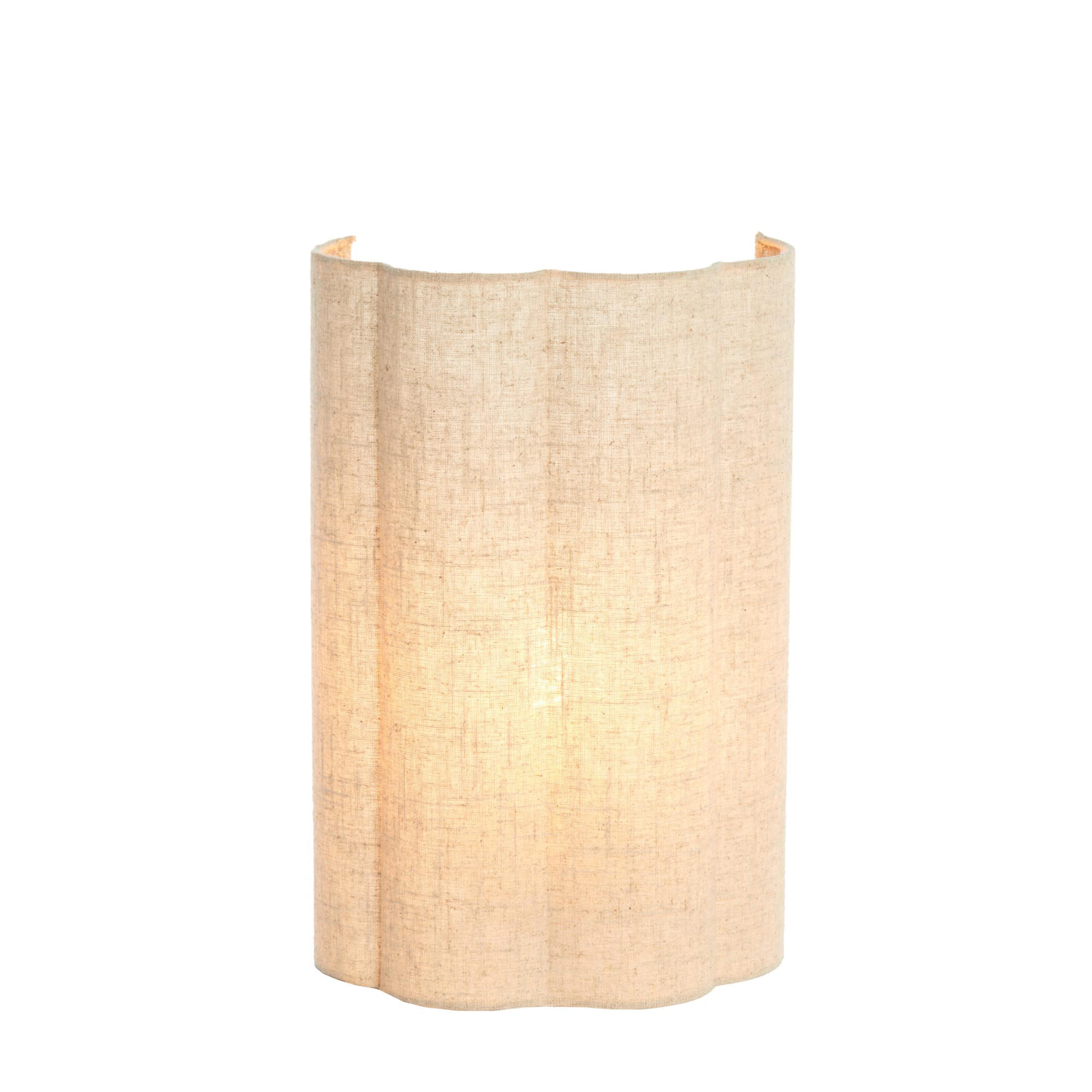 WANDLEUCHTE FRINGE Natürlich 26/15/40 cm - Hellbraun, Metall (15/40/26cm) - Walldoctor
