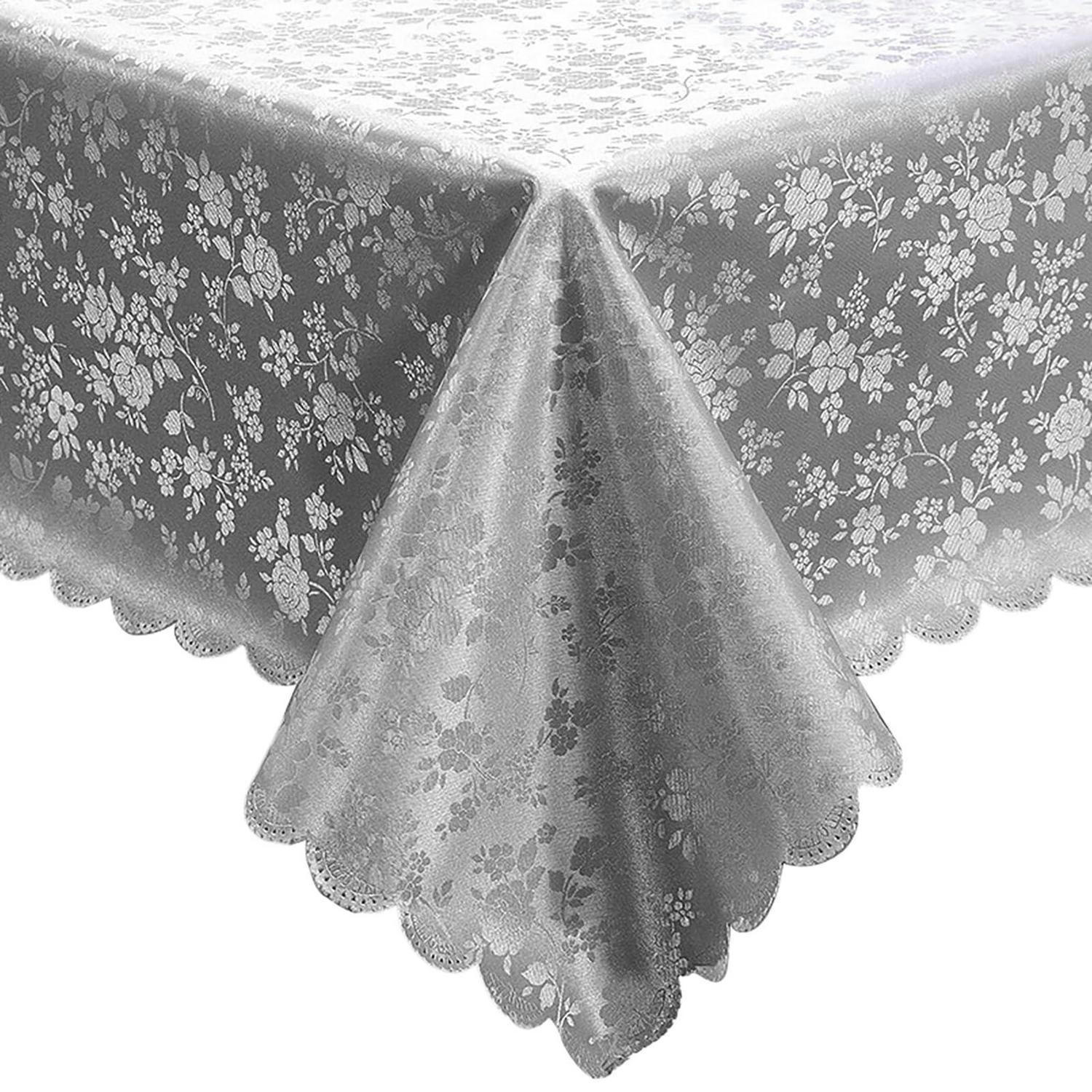 TISCHDECKE Abwaschbar Grau 140 x 180 cm - Grau, Textil (180/140/1.5cm)