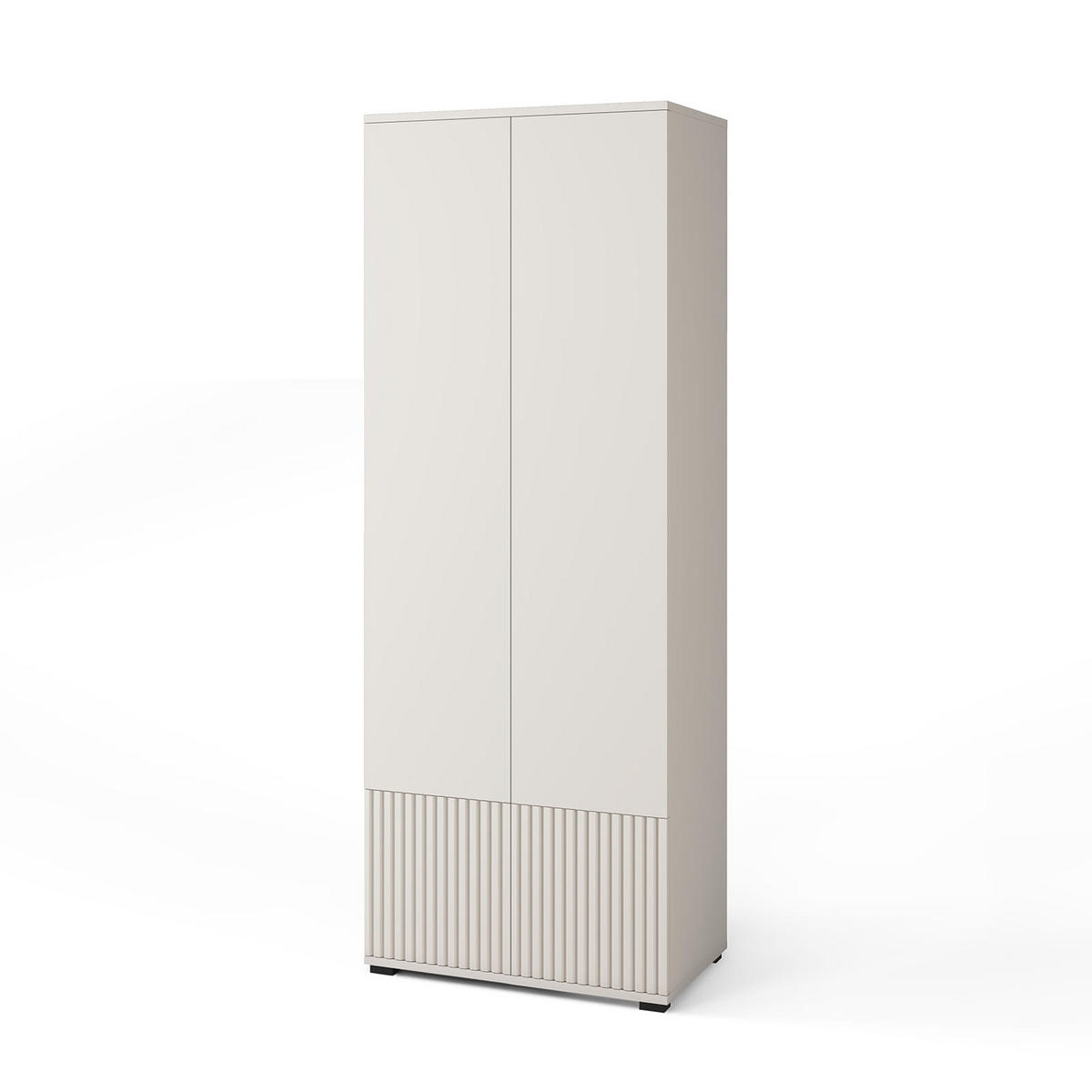 GARDEROBE Ritmo version 1 mit POLSTERPANEELEN BRAUN - Beige/Braun, Holzwerkstoff (140/185/40cm) - Jerpax