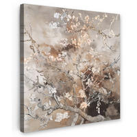 LEINWANDBILD Mandelblüte - Kunst - Van Gogh - Beige - Abstrakt 90x90 cm - Braun, Textil (90/90cm) - MuchoWow