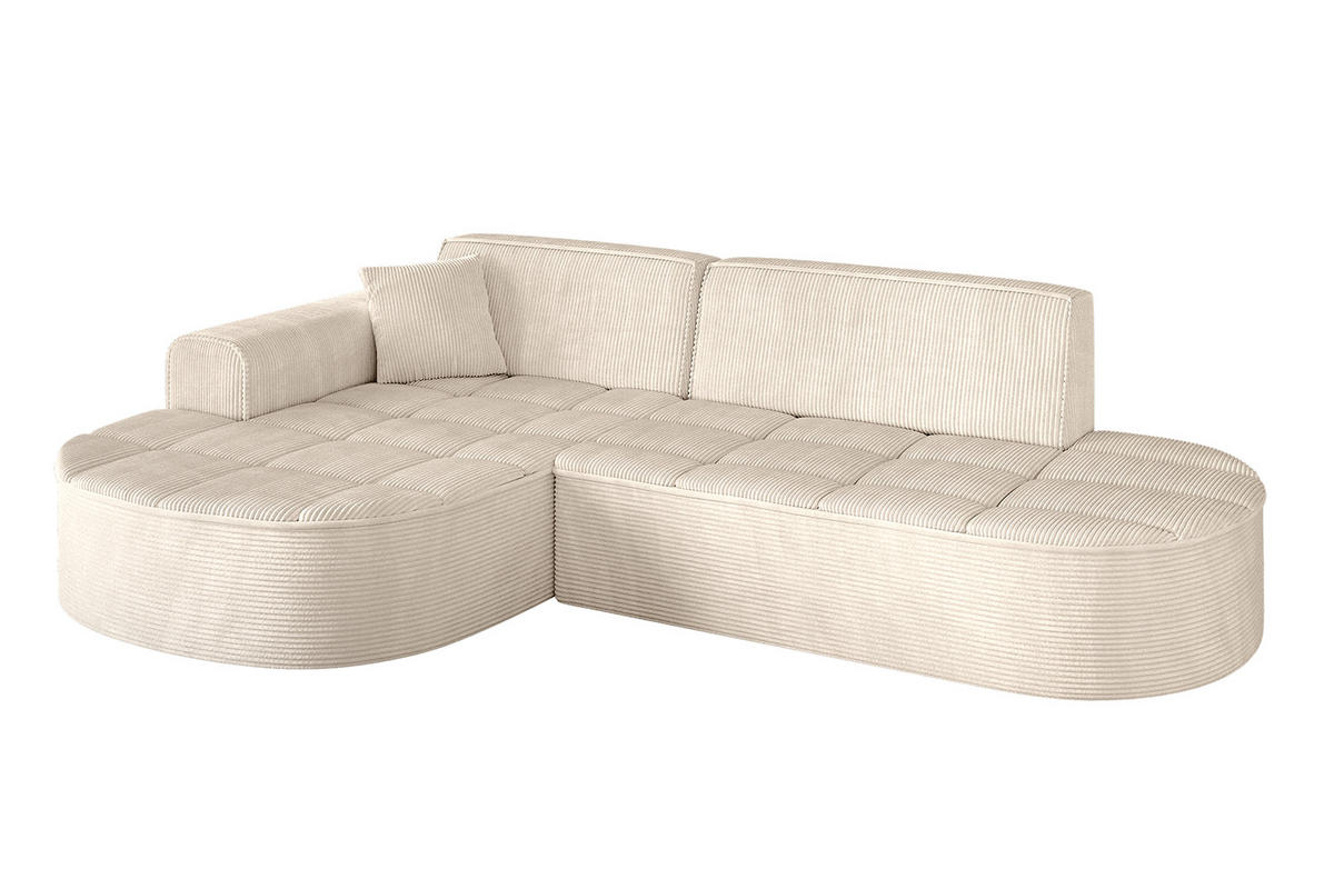 ECKSOFA Ottomane Links TARO-L1 - 243x171x79,5 cm Beige - Beige, Holzwerkstoff/Textil (243/171cm) - ALTDECOR