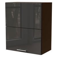 HÄNGESCHRANK Essen W8B/60-AV Lava / Graphit Hochglanz 60 / 32,5 / 72cm - Dunkelgrau/Graphitfarben, Holz/Holzwerkstoff (60/72/32.5cm) - Feldmann-Wohnen
