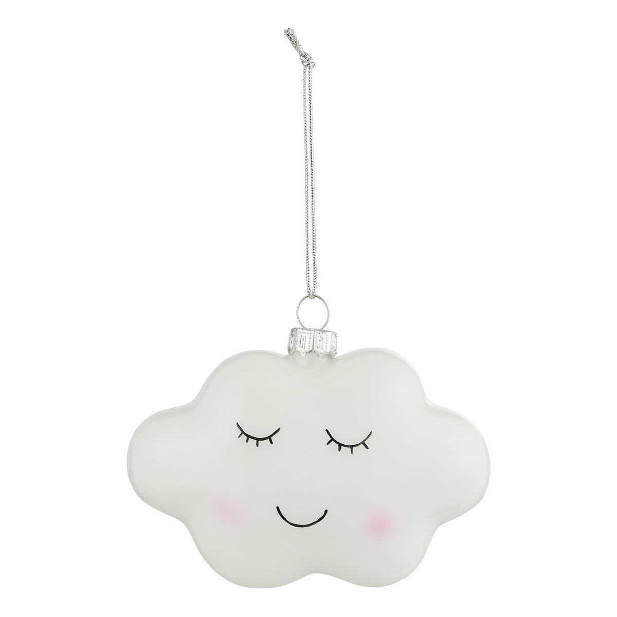 BAUMANHÄNGER Hang On Wolke - Weiß, Glas (4/8/10cm) - Butlers