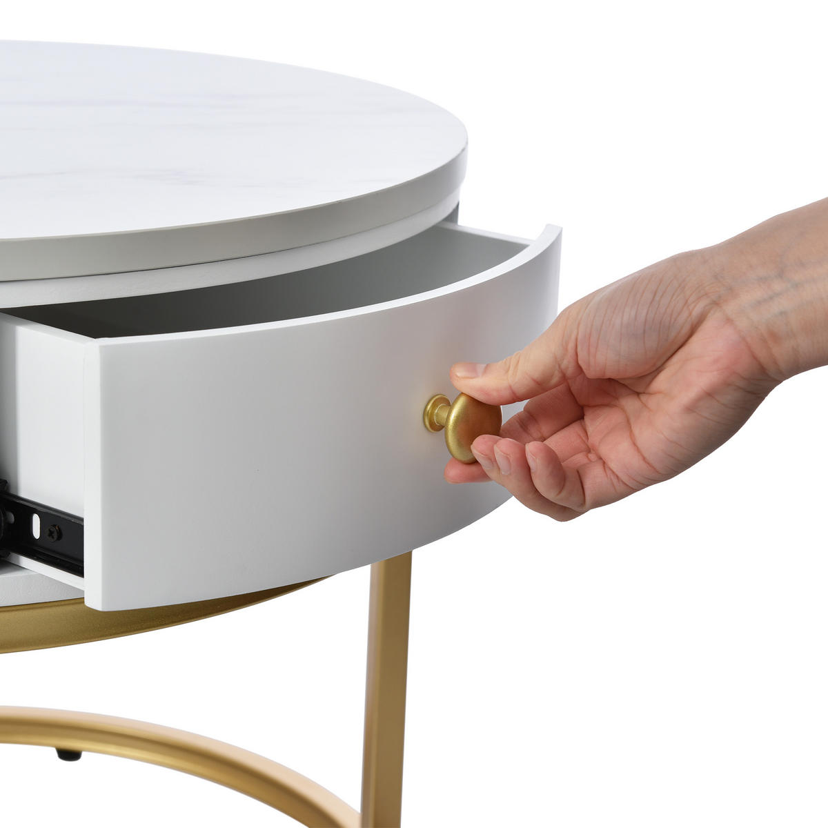 COUCHTISCH DE-072 Nesting 2er-Set Weiß - Weiß, Holzwerkstoff (70/70/48cm) - ComfortXL