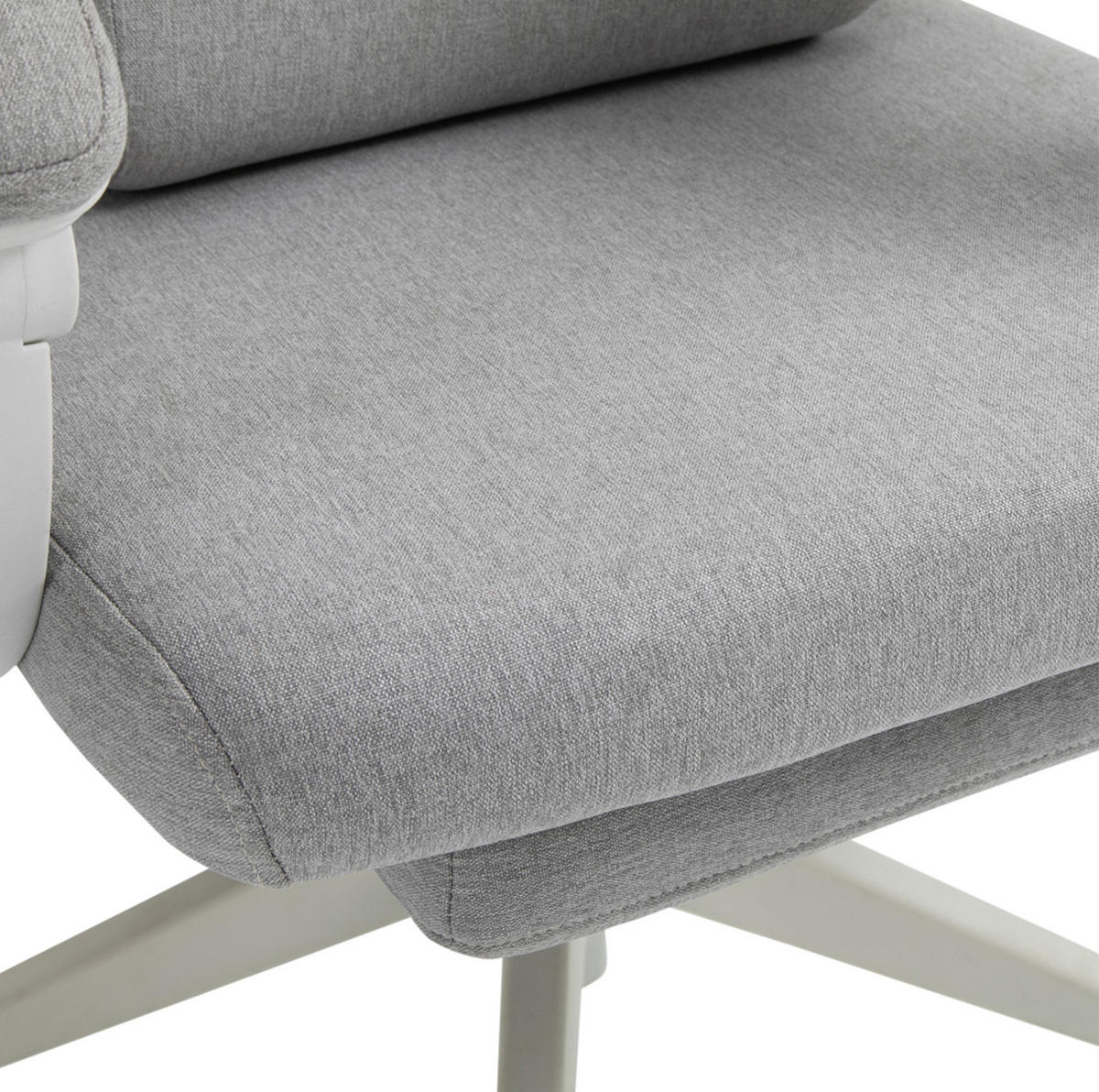 BÜROSTUHL in Grau 68x62x117 cm mit Fußstütze und verstellbarer Rückenlehne - Grau, Textil (62/117/68cm) - IVMEU