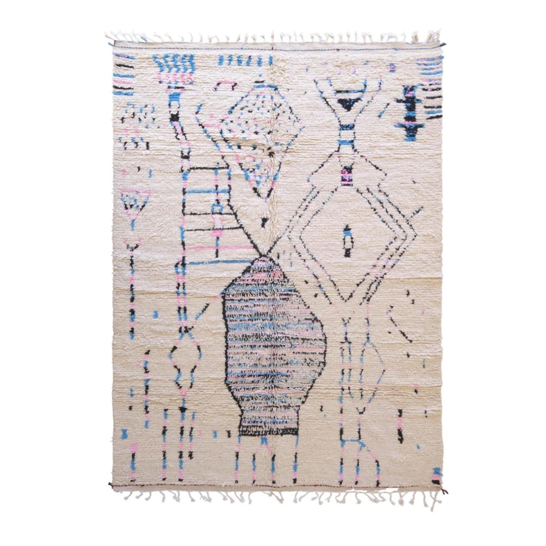 BERBERTEPPICH aus reiner Wolle 193x 291 cm - Multicolor, Naturmaterialien (193/291cm) - AFK Living