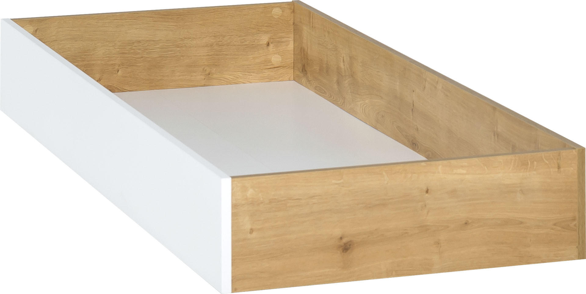 SCHUBLADE FÜR BETT NATURE - Weiß, Holzwerkstoff (61.5/149/22cm) - Vox Möbel