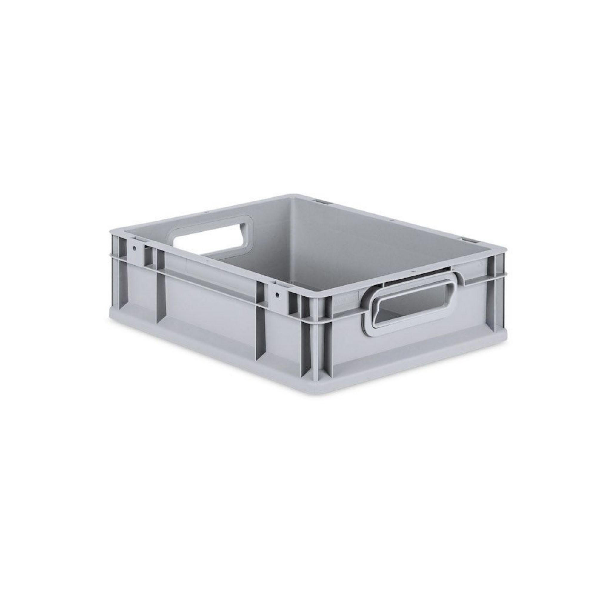 EUROBOX 5x Nextgen Economy Mit Auflagedeckel Grau/Rot Griffe Offen 11 Liter - Rot, Kunststoff (30/12/40cm) - PROREGAL