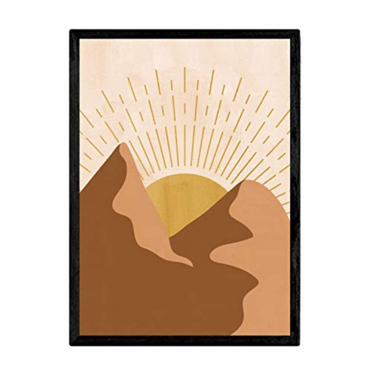 POSTER Natur Landschaften A3 Schwarzer Rahmen - Schwarz, Papier (29.7/5/42cm) - Nacnic