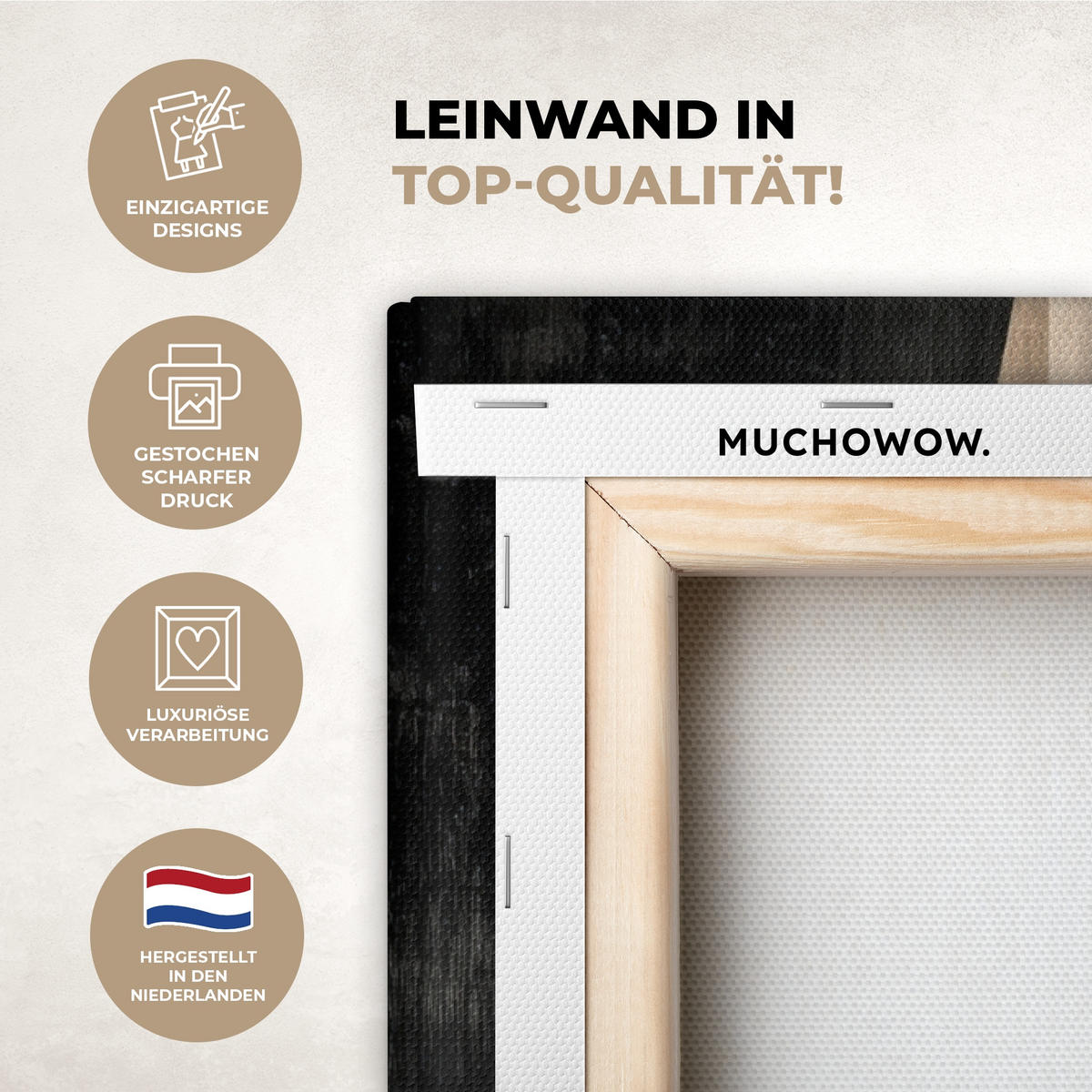 LEINWANDBILD Abstrakt - Flugzeuge - Schwarz - Rund Wanddeko Schlafzimmer 60x90 cm - Beige, Textil (60/90cm) - MuchoWow