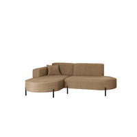 ECKSOFA L-Form Designer Modena Rein Stoff Noel Beige Links - Beige, Holz/Textil (165/236cm) - Kaiser Möbel