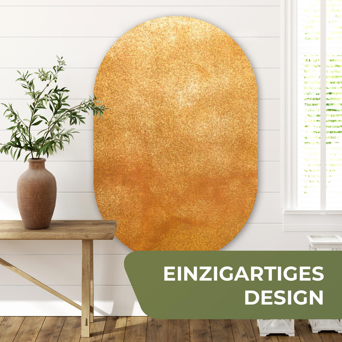 WANDBILD Eisen - Rost - Gold - Metall - Luxus 80x120 cm - Goldfarben, Kunststoff (80/120cm) - MuchoWow
