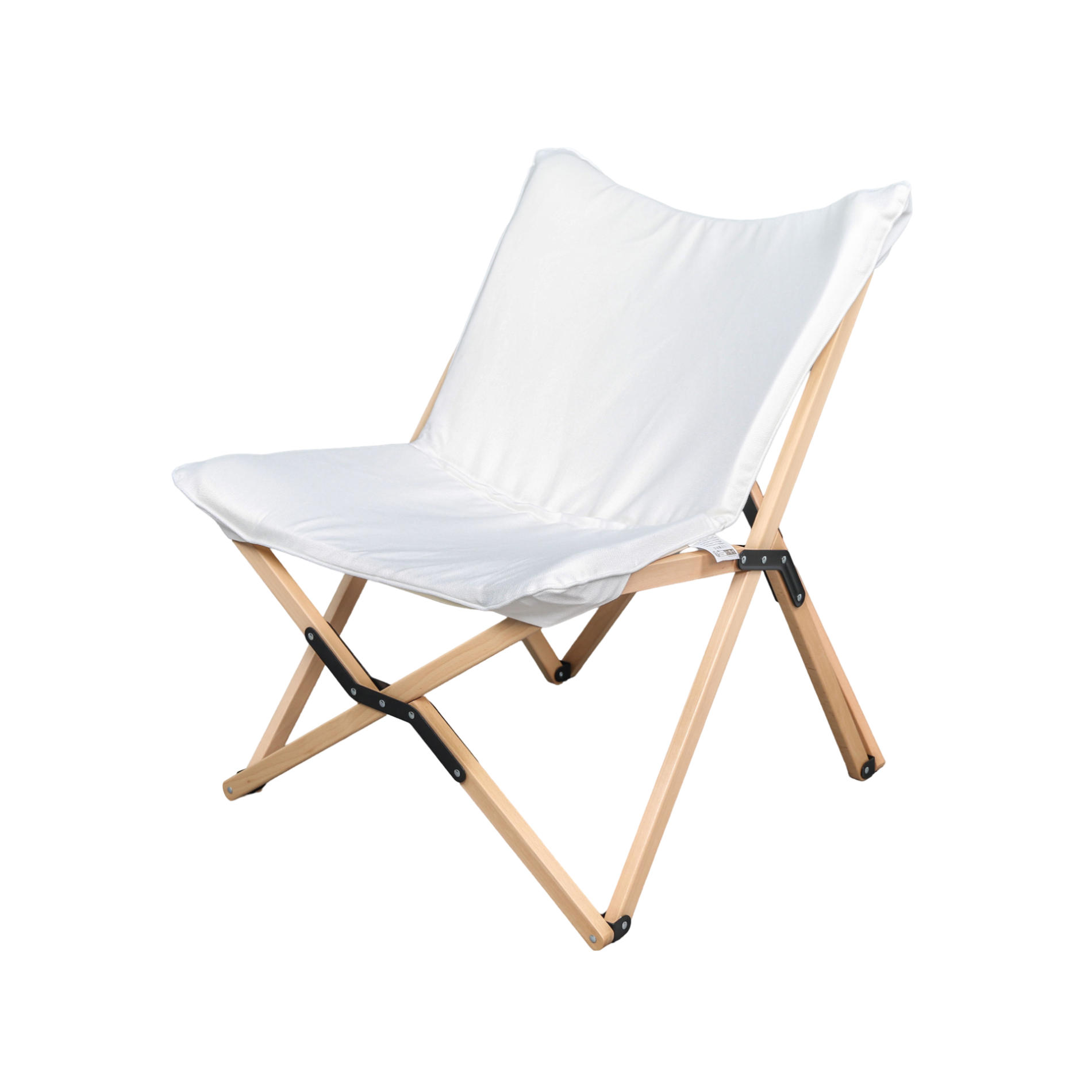 GARTENKLAPPSTUHL Braun Weiß 69/74/84 cm - Weiß, Textil (69/84/74cm) - Mobili Rebecca