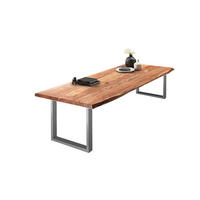 ESSTISCH VALIN - Beige/Silberfarben, Holz/Metall (120/280/79cm) - SAM