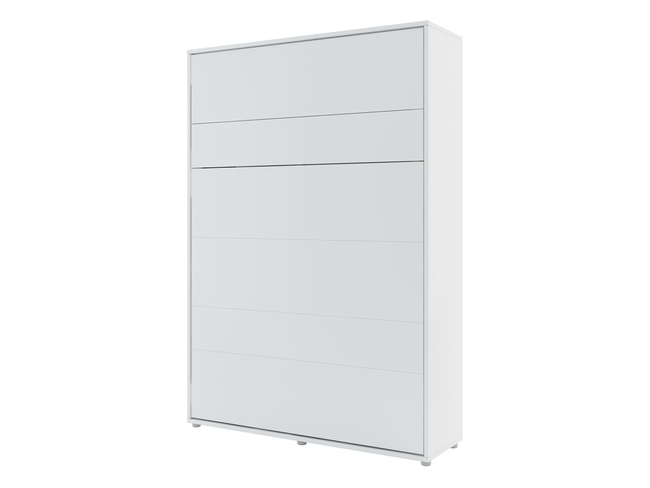 SCHRANKBETT Bed-Concept BC-01 140x200 mit weißer LED Beleuchtung - Weiß/Grau, Holz/Holzwerkstoff (140/200cm) - MIRJAN24