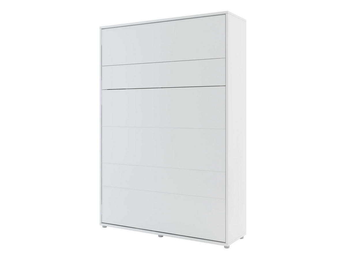 SCHRANKBETT Bed-Concept BC-01 140x200 mit zwei LED-Lampe - Weiß/Grau, Holz/Holzwerkstoff (140/200cm) - MIRJAN24
