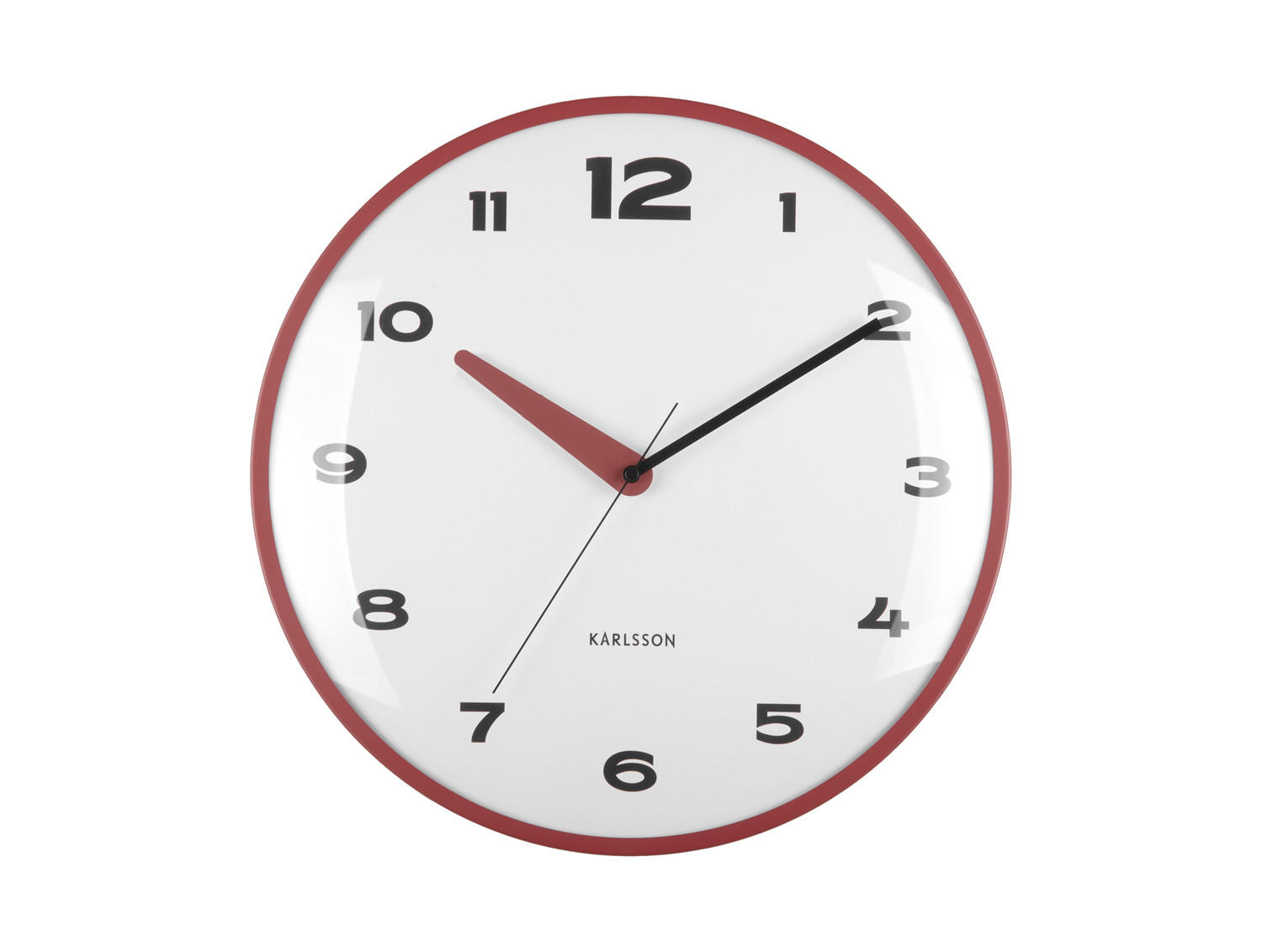 Karlsson Wanduhr Rot 40x1x40 cm