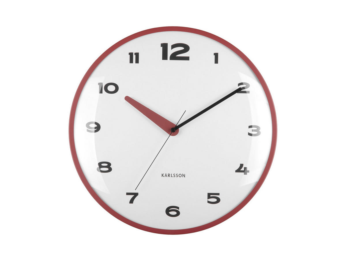 WANDUHR Brisk Dome Ø40 cm - Rot, Metall (40/1/40cm) - Karlsson