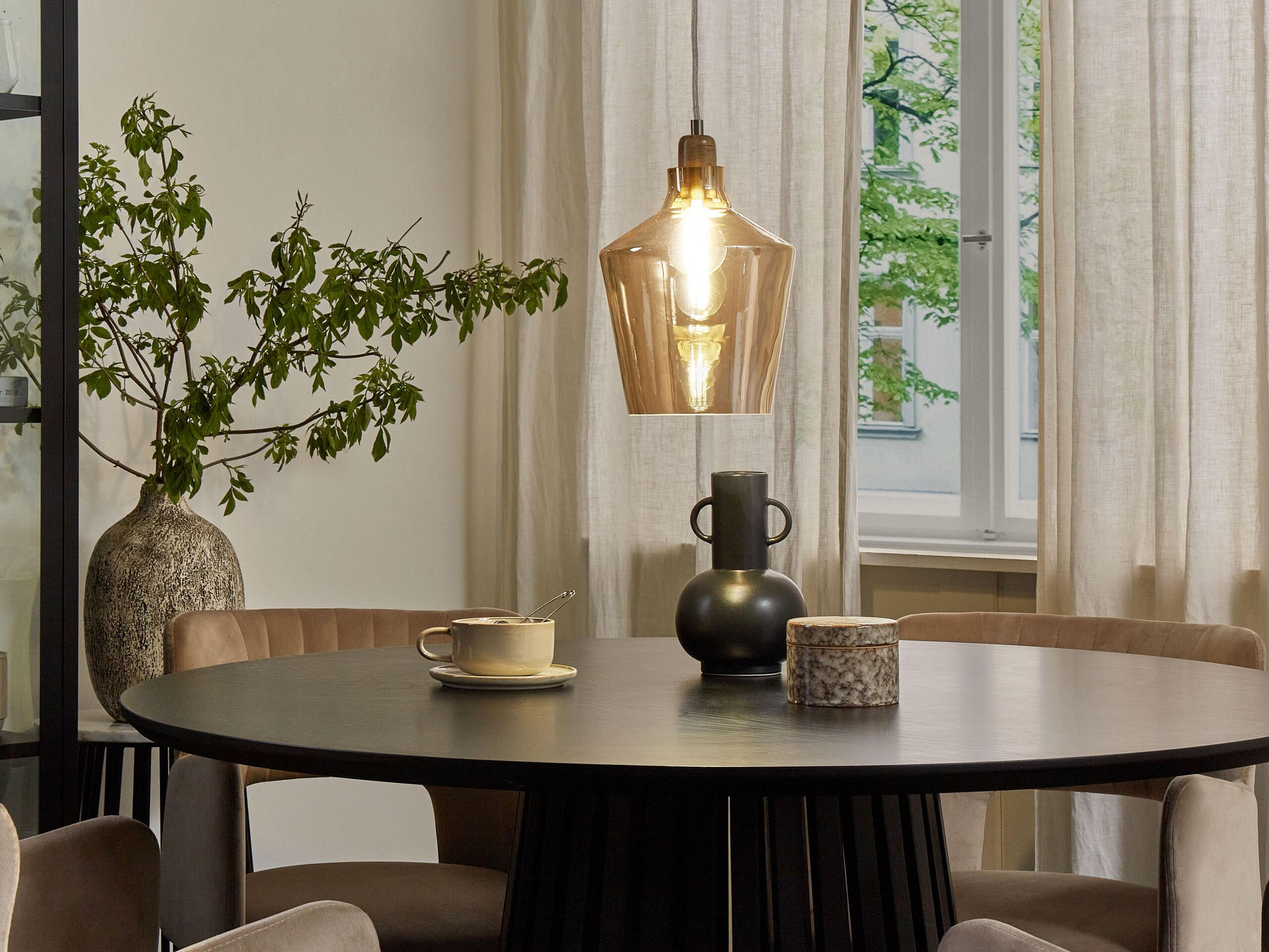 HÄNGELEUCHTE Santon 20/20/136 cm - Transparent, Glas (20/20/136cm) - Beliani