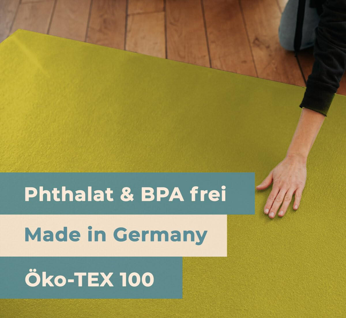 KRABBELMATTE 60cm X 100cm Mangogelb - Gelb, Textil (60/100cm) - Sanosoft