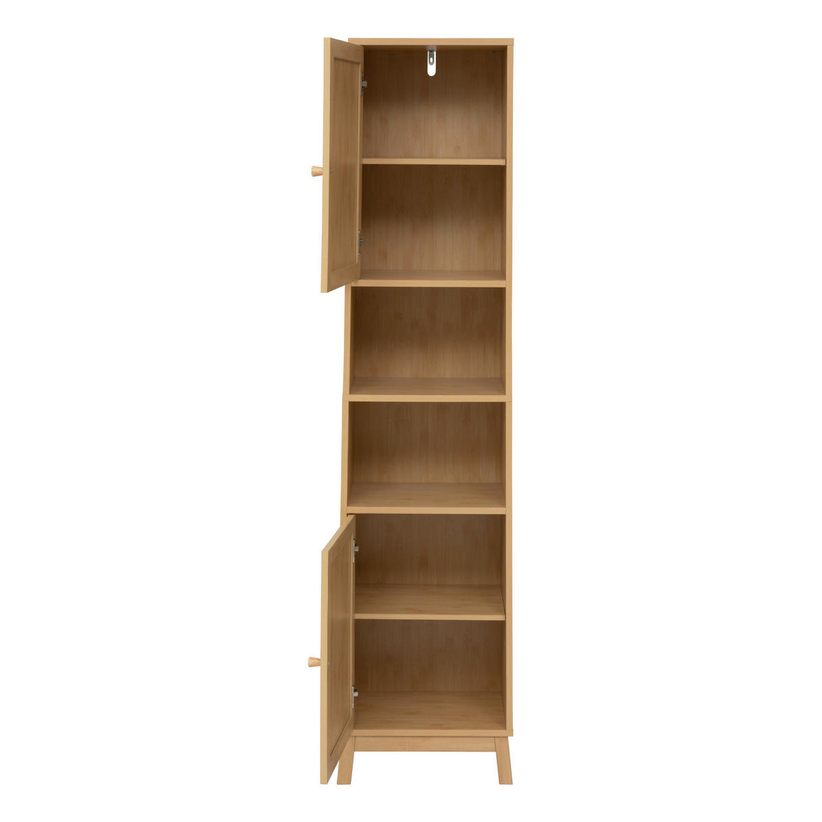 BADEZIMMER-REGAL Cane 40/30/168 cm - Beige, Holzwerkstoff (30/168/40cm) - 5five Simply Smart