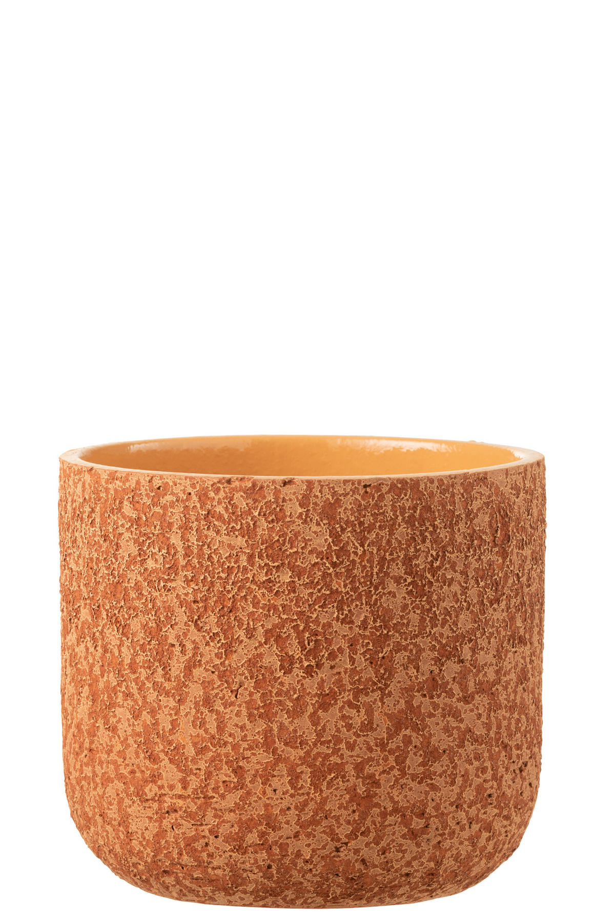 BLUMENTOPF RAU - Töpferei - Orange - XL - Ø 24,5 cm - Orange, Keramik (24.5/22cm) - J-Line