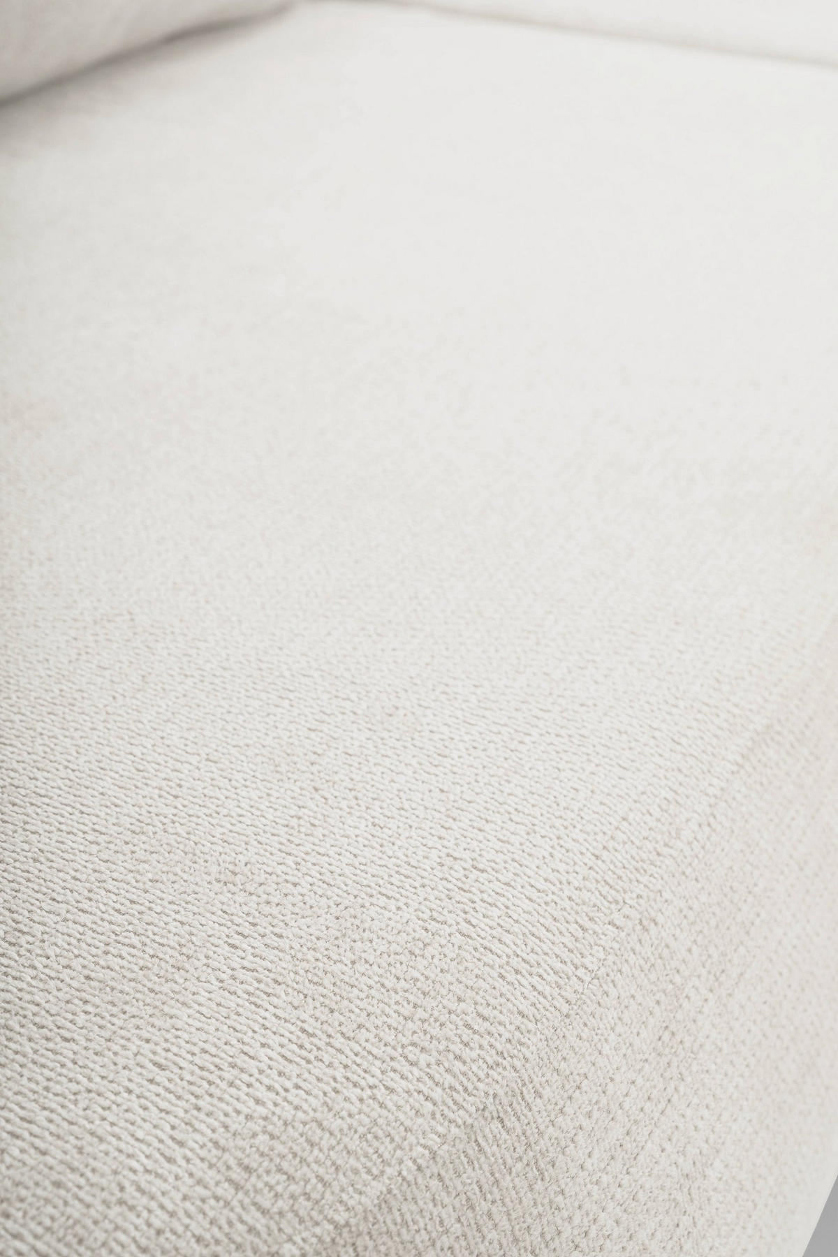 ECKSOFA AMICO R-S Weiß Geflochtener Stoff mit Schlaffunktion - Weiß, Holz (248/174cm) - MASSENO