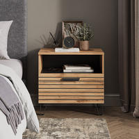 NACHTTISCH Amber Eiche Wotan 60 x 58 cm - Eiche Wotan, Holzwerkstoff (60/58/38cm) - Vicco