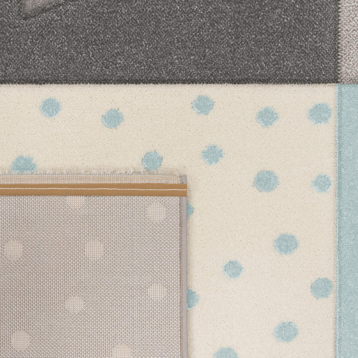 KINDERTEPPICH Patchwork schmutzabweisend Blau Rechteckig 80x150 - Blau, Textil (80/150cm) - KADIMA DESIGN